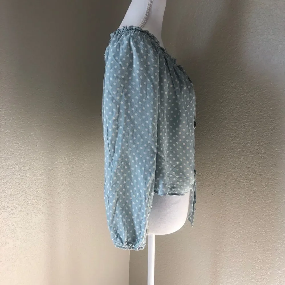 ⭐️3 For $10⭐️ Off shoulder polka dot blouse